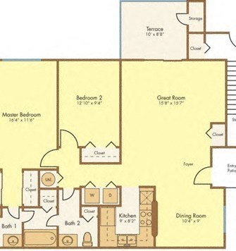 CHAMPION Floor Plan at Madison Oaks Apartment Homes, LLC, Florida